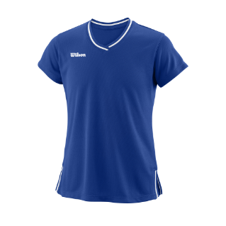 Wilson Team ll V-Hals T-shirt Girl Royal Blue