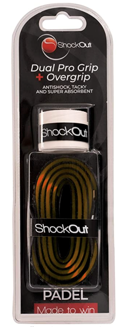 ShockOut Dual Pro Grip Zwart + Overgrip wit