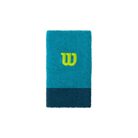 Wilson Extra Wide Sweatband Turquoise/Blue/Lime 2-Pack