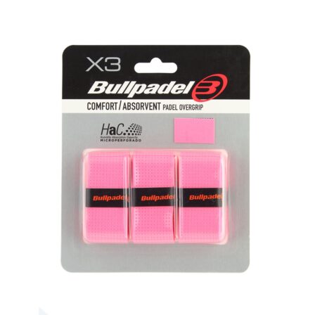 Bullpadel Comfort/Absorvent Padel roze grip 3-pack