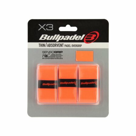 Bullpadel Thin/Absorvent Padel Oranje grip 3-Pack