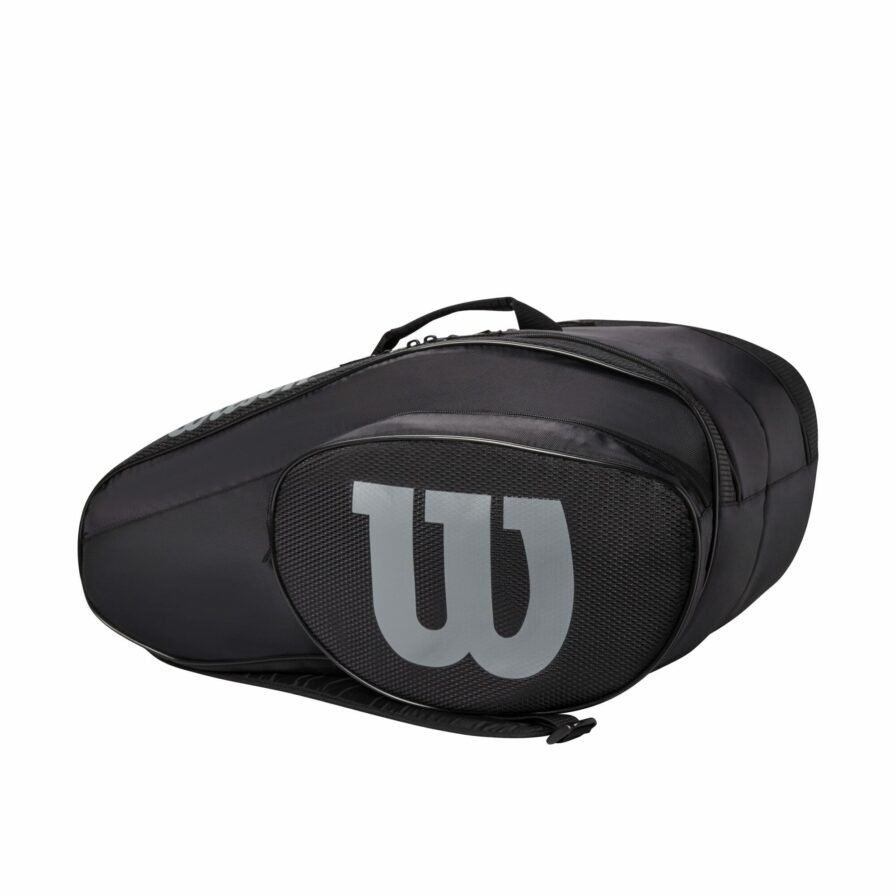 Sac Wilson Team Padel - Jusqu'à 4 Raquettes - Compartiments Multiples - Poche Chaussures Séparée - Bretelles Réglables - Couleur Sable