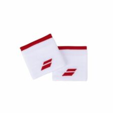 Babolat Logo Wristband White/Fiesta Red