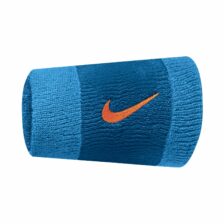 Nike Swoosh Double Zweetbandjes Blue/Orange 2 Pak
