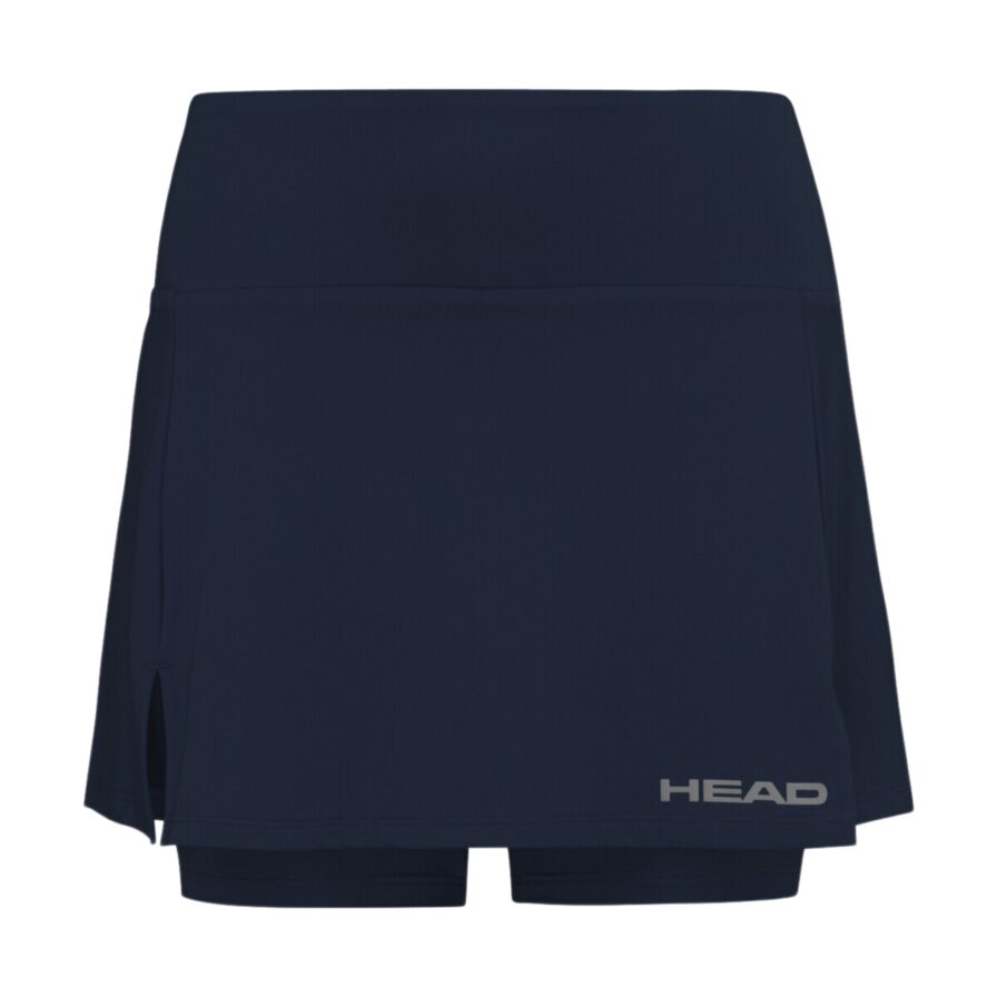 Skort HEAD Club Basic Femme - Short Intégré Avec Jupe, Taille Haute - SPF 50+ - Pour Tennis, Sport