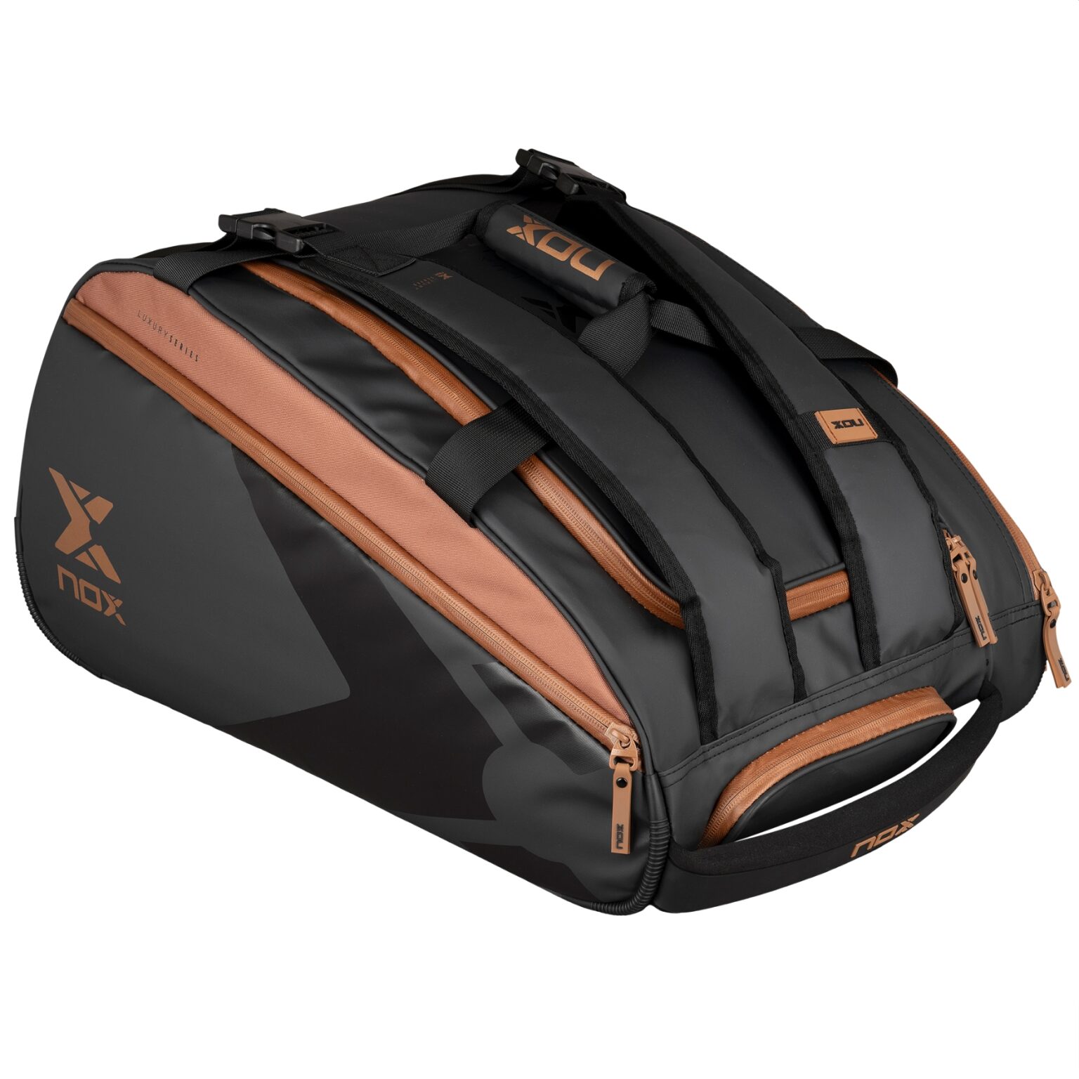 Sac De Padel NOX Luxury Open Series – Noir/marron – 60 L – Compartiment Thermique – Porte 3 Raquettes