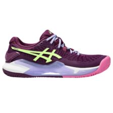 Asics Gel-Resolution 9 Padel Women Deep Mauve/Lime Green