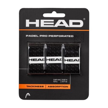 Head Padel Pro Perforated Overgrip 3-Pack Black