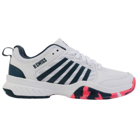 K-Swiss Court Express 2 Junior White/Stargazer/Neon Blaze